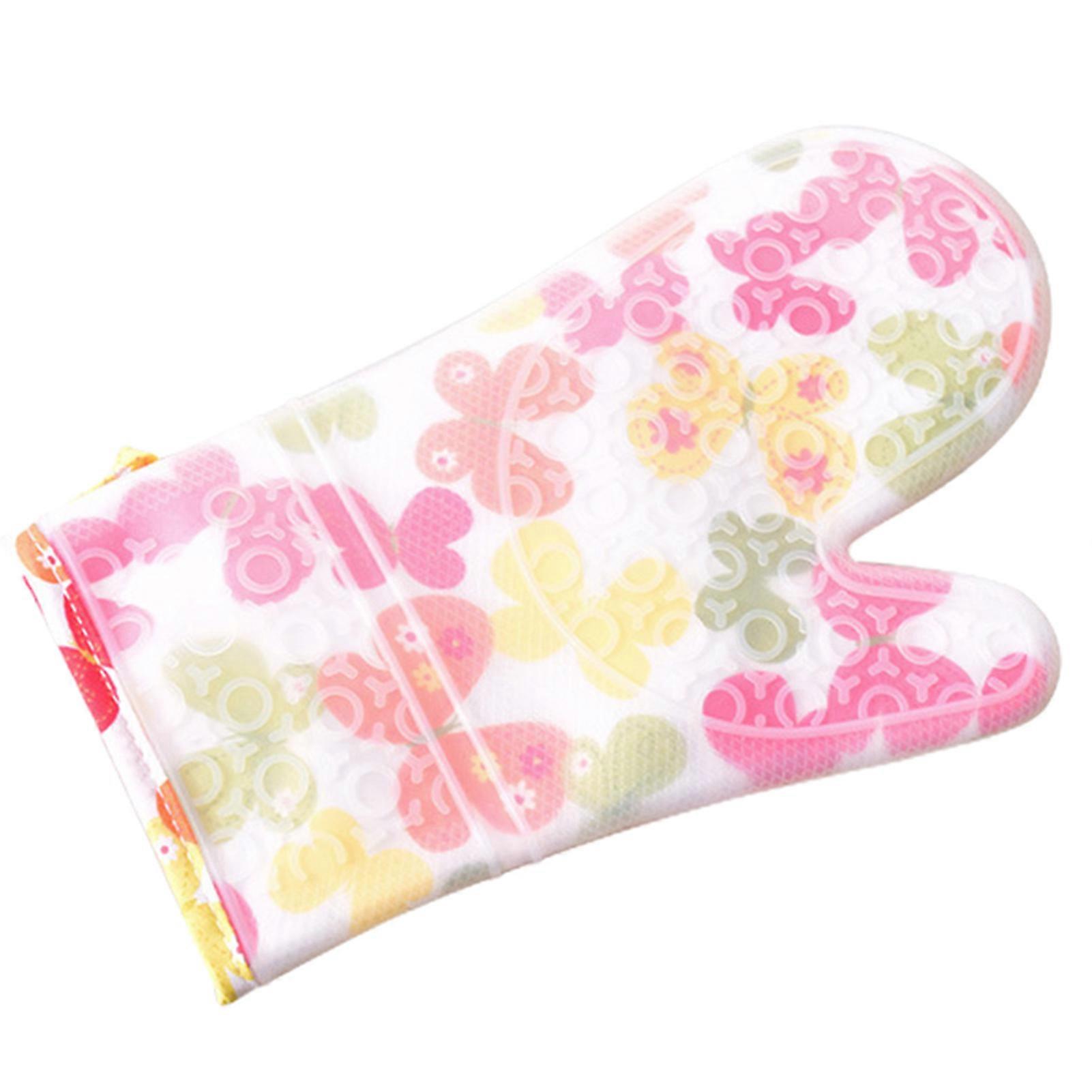 Butterfly Pattern Silicone Oven Glove  Mengxi