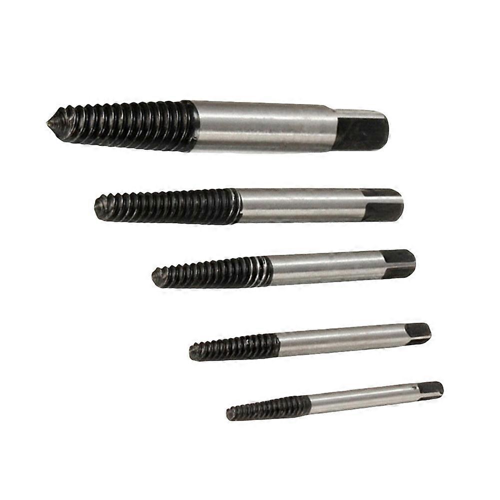 5Pcs Screw Extractor Drill Bits Guide Broken Damaged Bolt Remover Corkscrew Tool