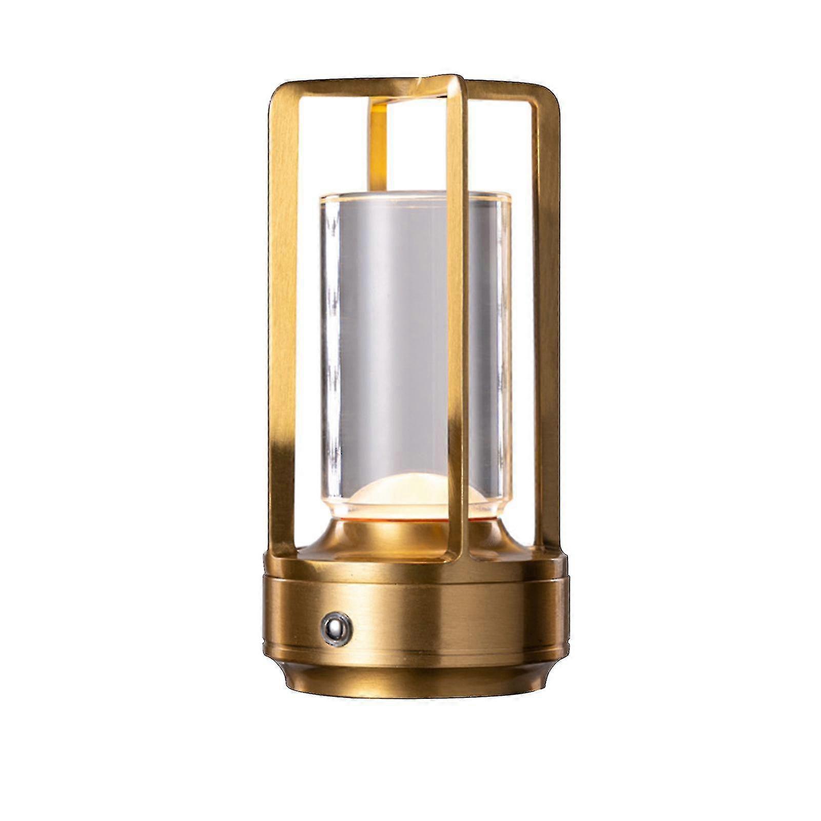 Lumison Crystal Lantern Table Lamp, Portable Metal Table Lamp For Indoor/outdoor, Rechargeable Led Lamp