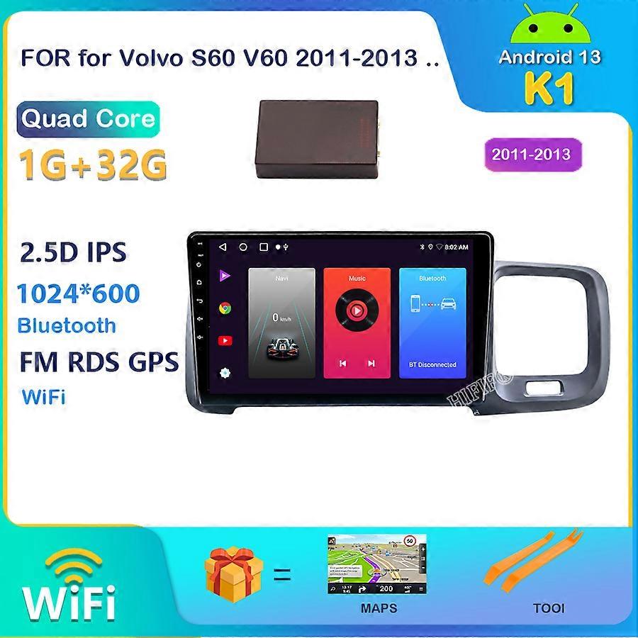 9 ''Android 13 for Volvo S60 V60 2011-2018 Autoradio Touchscreen Radio Multimedia Video Navigation GPS car monitor screen