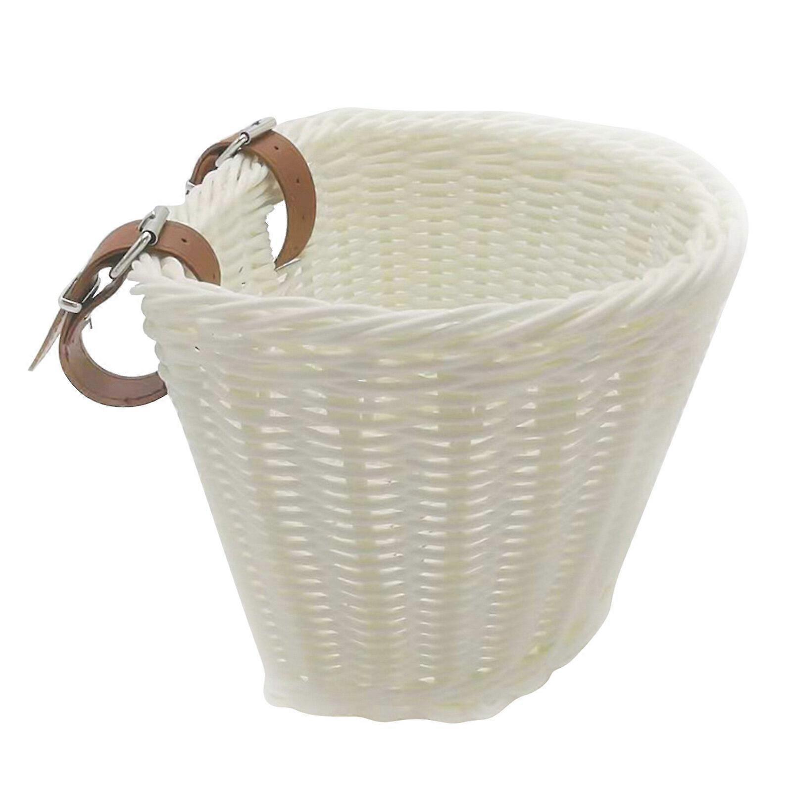 Nova cesta de bicicleta das crianças com alça scooter criança tecida rattan multiuso resistente durável cestas de bicicleta infantil criativa