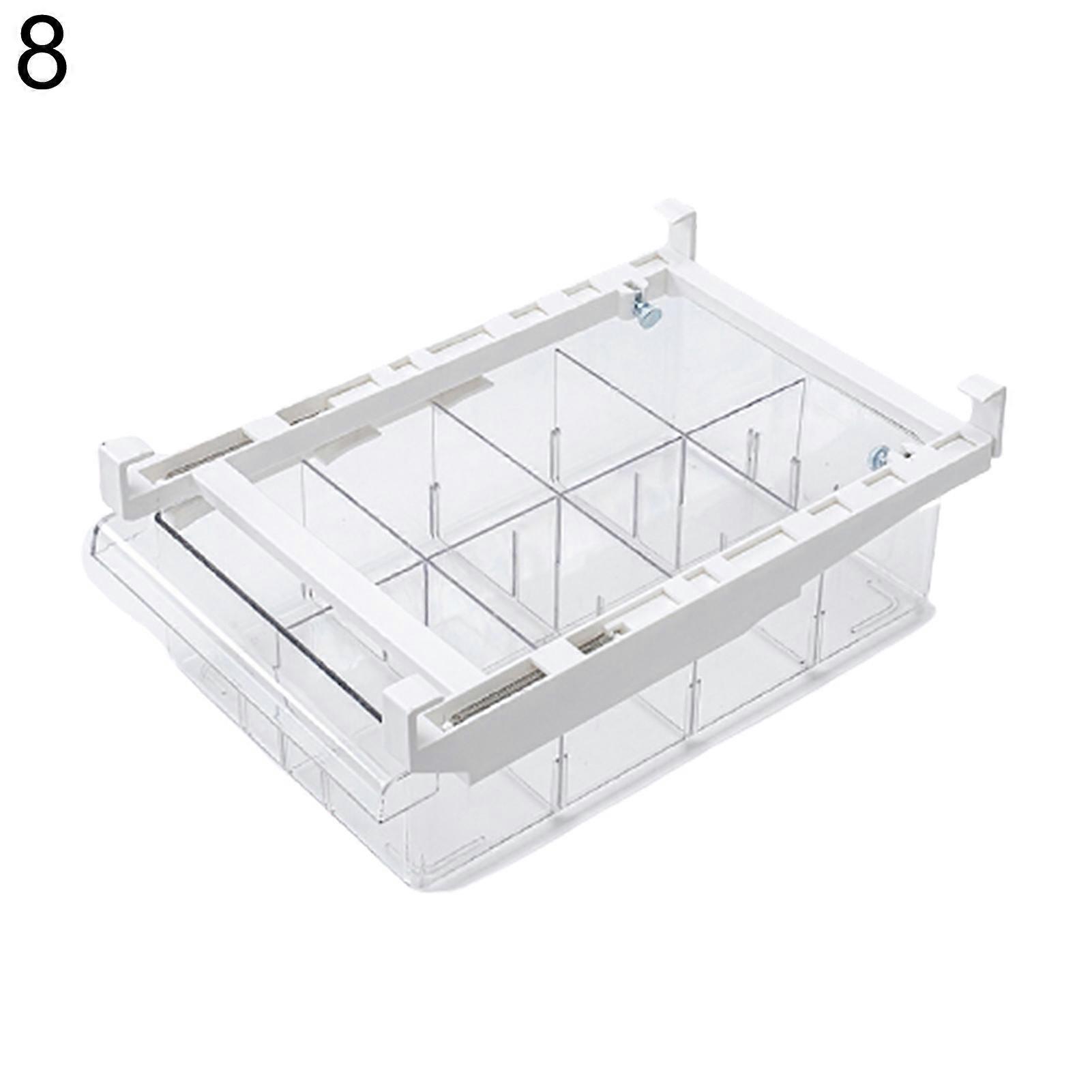 1/4/8 Compartment Multi-function Drawer Storage Box Organizer for Refrigerator