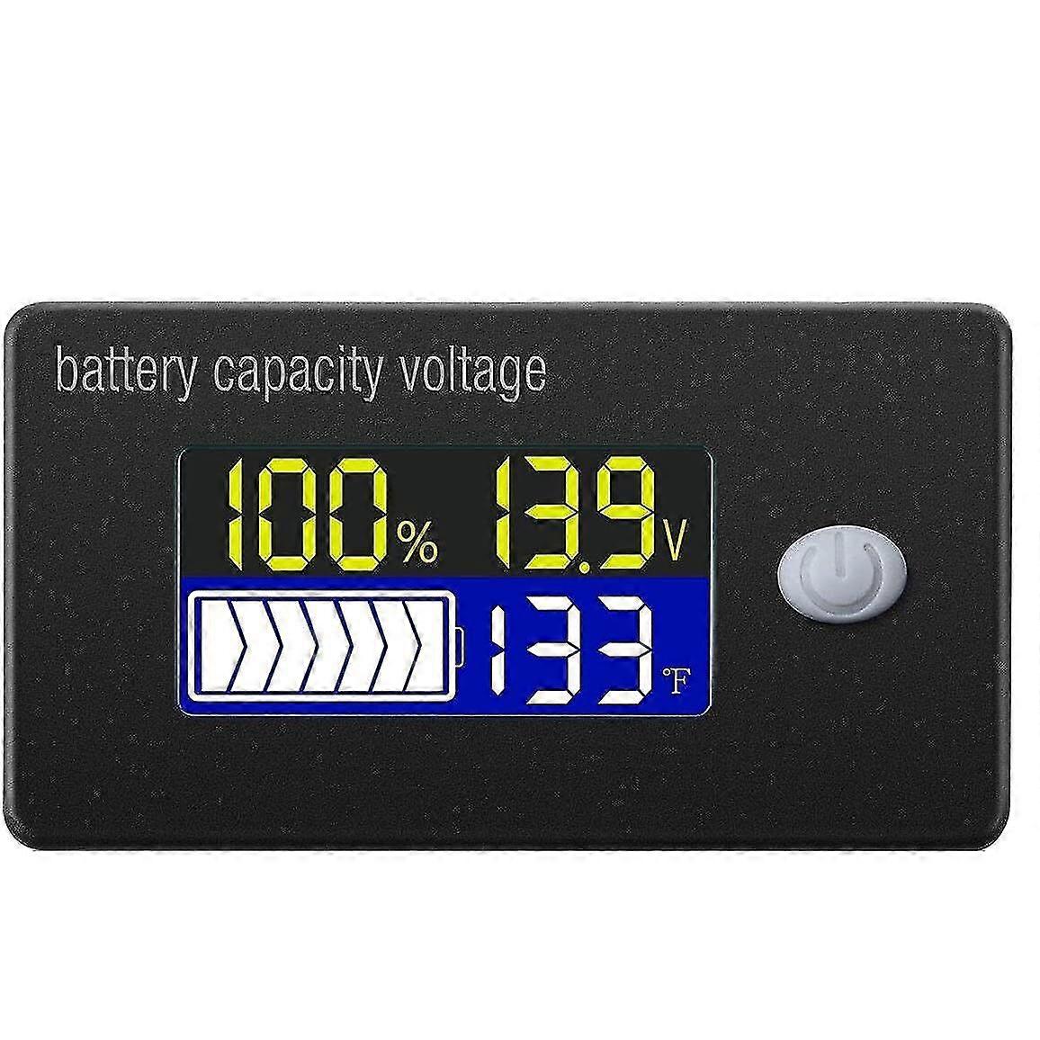 Batterij Capaciteit Indicator 12v Display LCD Voltmeter Temperatuur Meter Tester