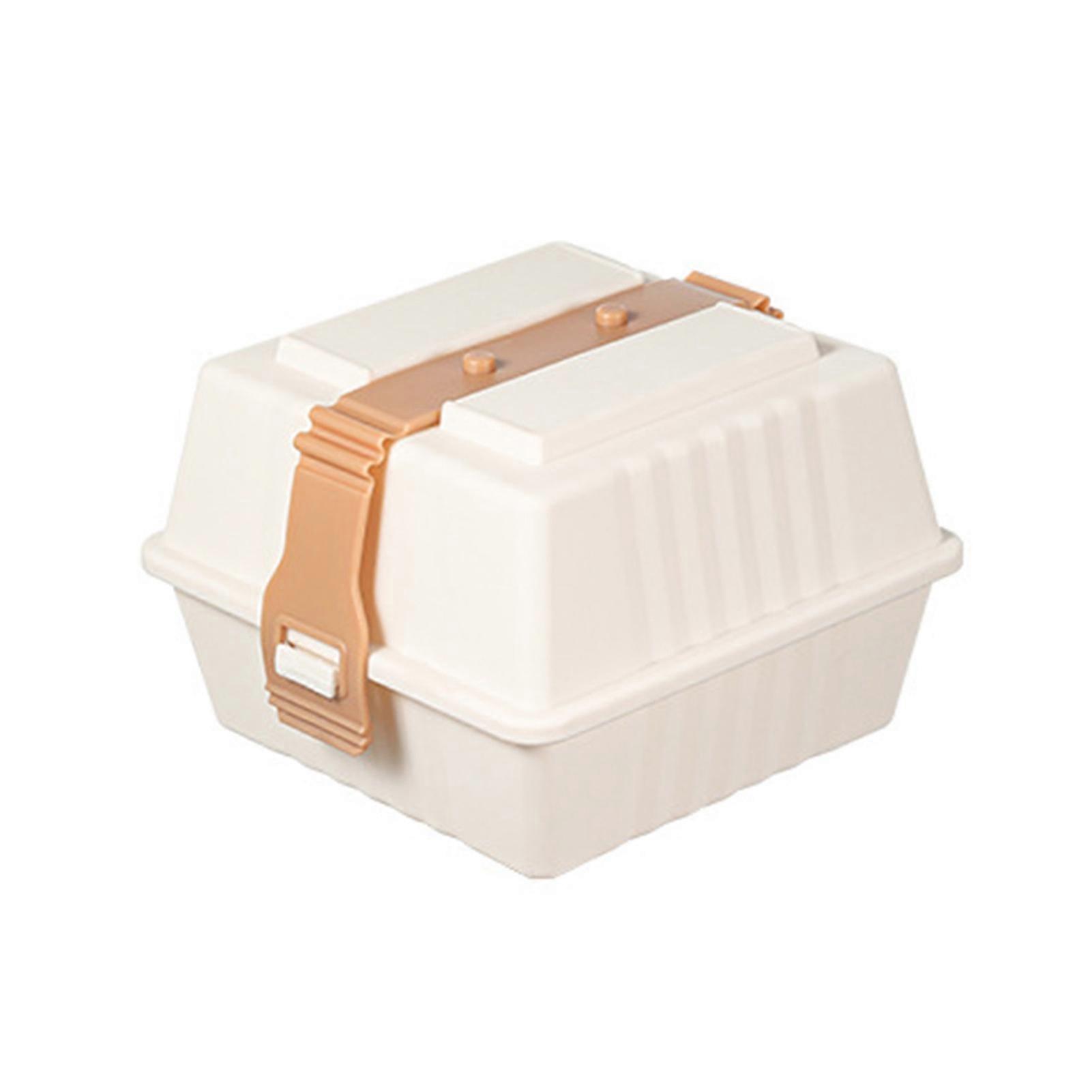 Hamburger Box Multi-purpose Food Grade Large Caliber High Capacity Leakproof Storage Portable Burger Packaging Cake Takeout Box Food Container Outdoor