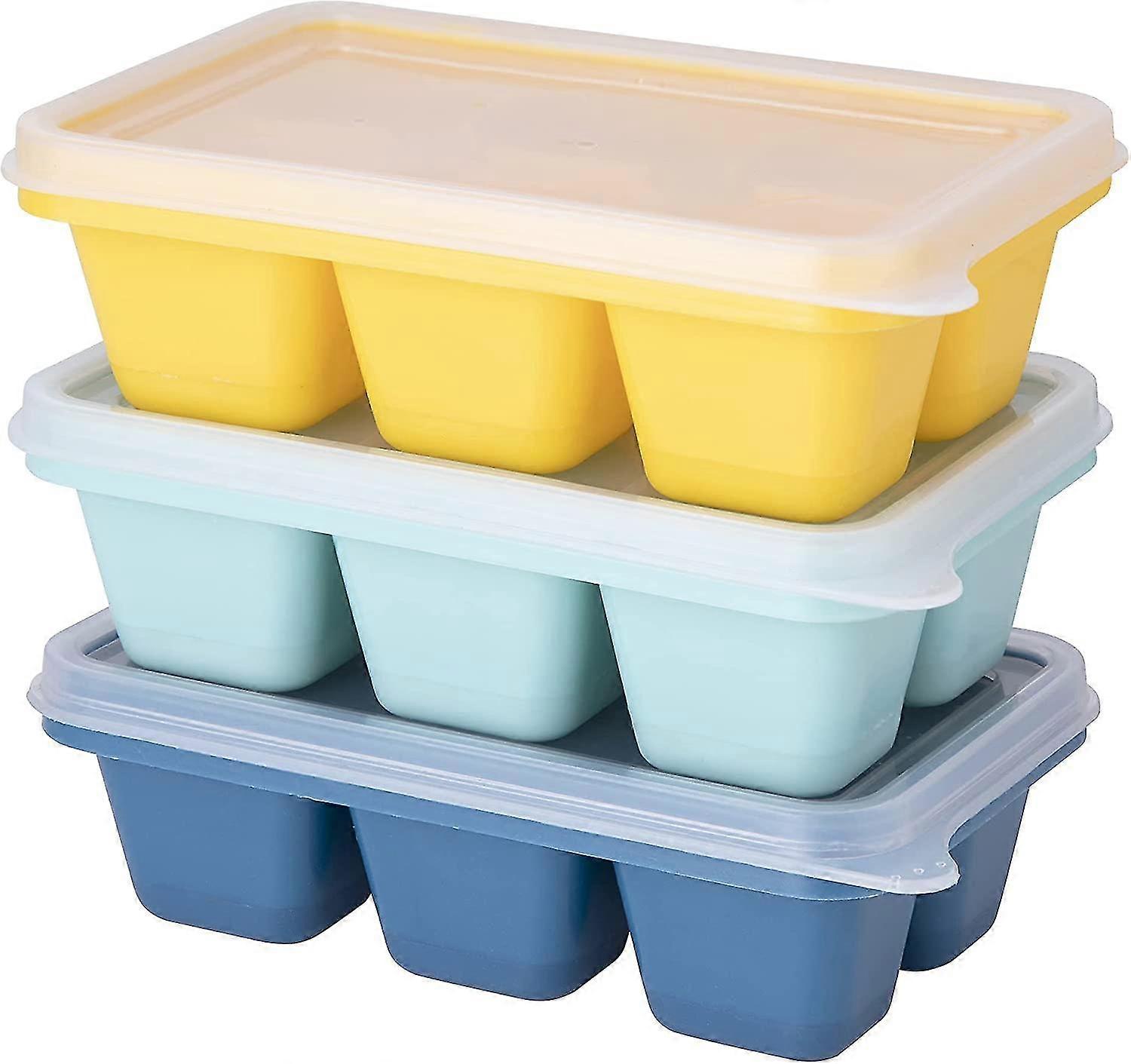 3pcs Mini Ice Cube Trays, Silicone Ice Molds