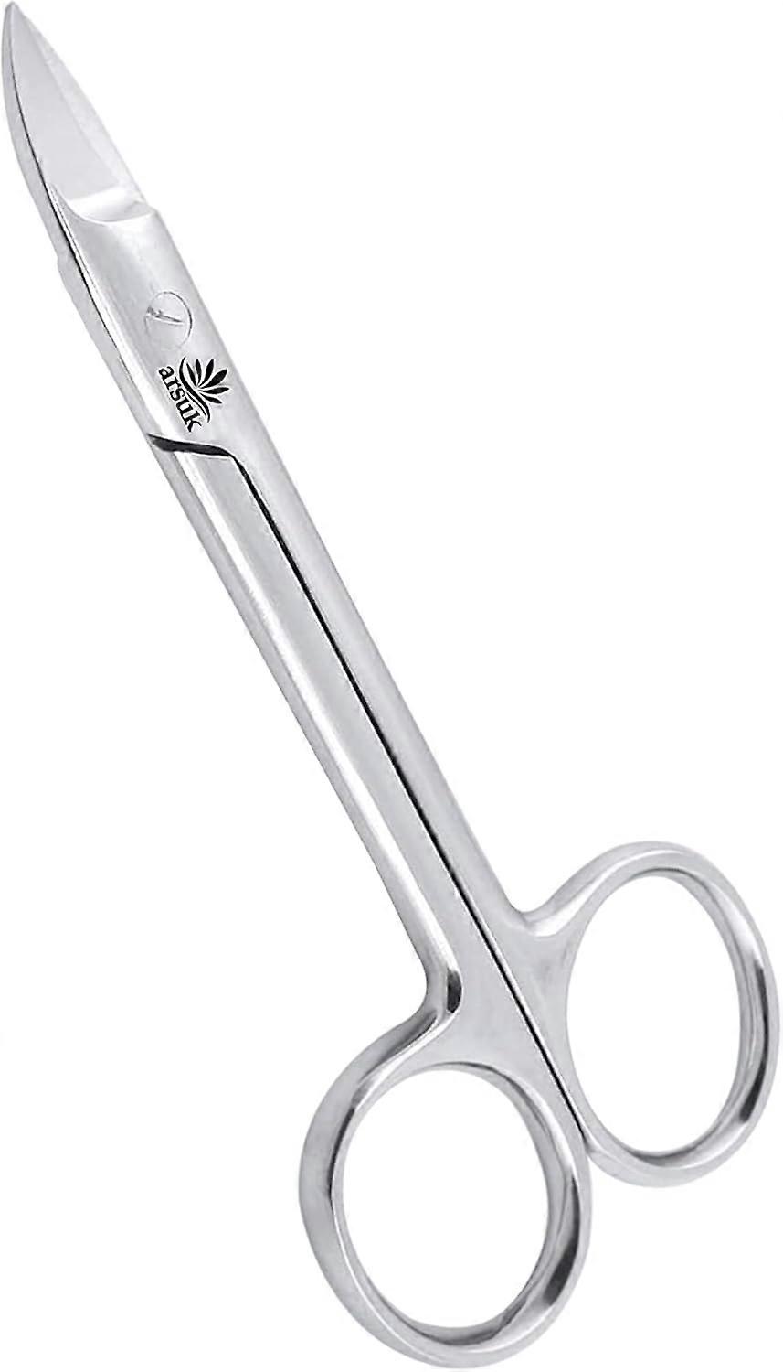 UK Toenail Scissors for Thick Nails of Men Women Pedicure Manicure 4.25 Inch Long Handle & Strong Curved Toenail Scissors