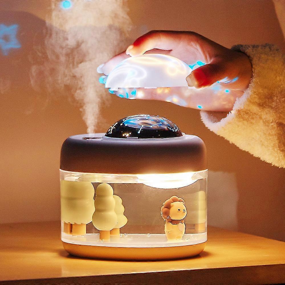 Led Starry Sky Projector Humidifier Night Light Wireless Usb Portable 2000mah Battery Rechargeable Projection Table Lamp