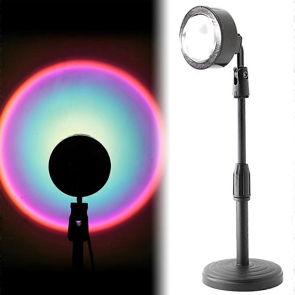 Sunsets Led Projection Light 180 Degree Rotation Romantic Visual Led Light Net Red Light and USB Modern Floor-standing Night Light for Living Room and