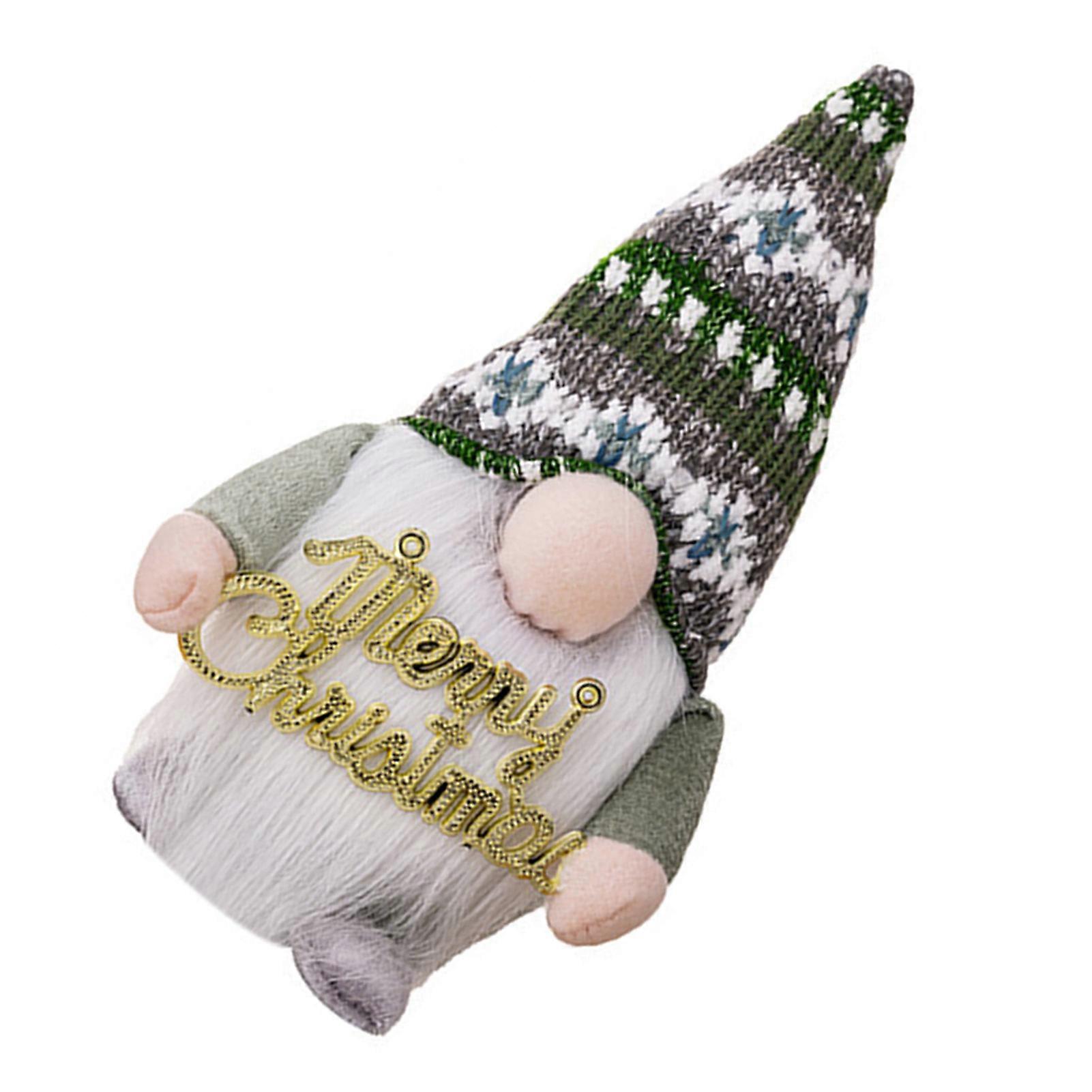 GPB Swedish Gnome Tomte Ornament with Light Long Hat Cute Christmas Dwarf Decoration for Holiday Home Thanksgiving Male
