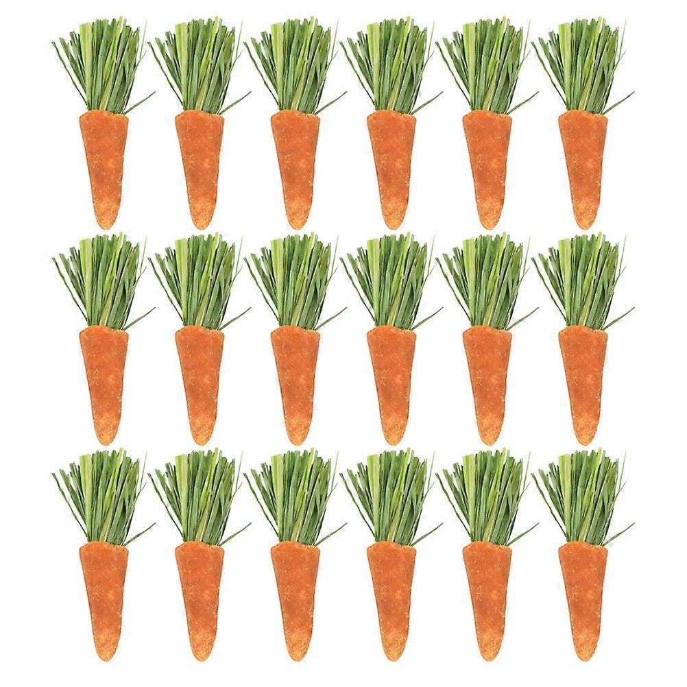 18Pcs Rabbit Chew Carrots Hamster Chewing Toys Small Animals Teething Sticks