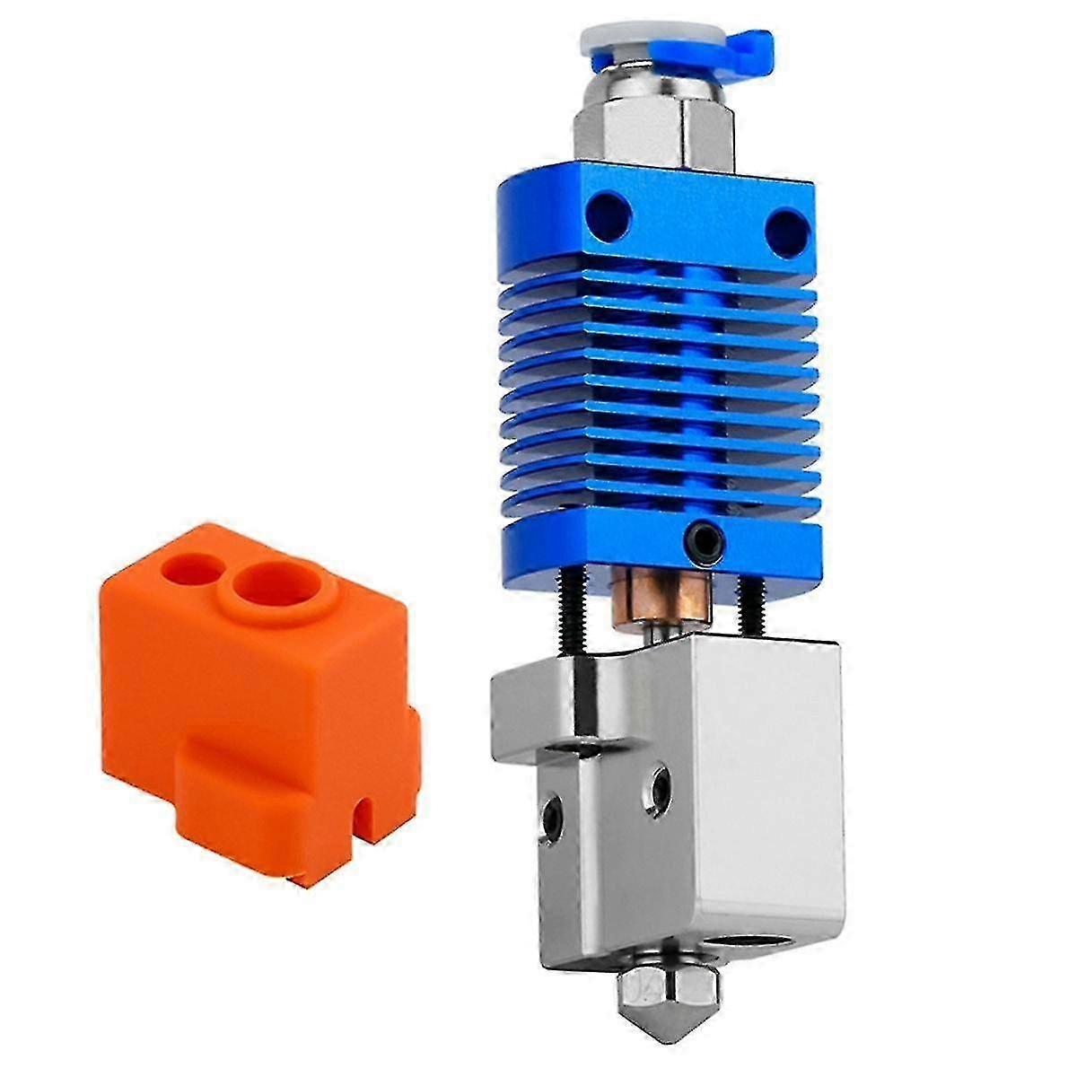 For Ender5/ender3/v2/cr10 Hotend Kit Heating Block Bi-metal Throat 500 Copperplated For Volcano Nozzle 3d Printerpart,a