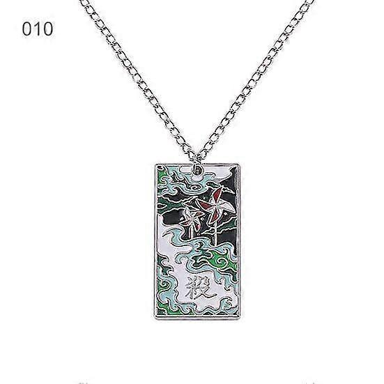 Demon Slayer Ghost Blade Pendant Anime Necklace Choker Cartoon Cosplay Jewelry