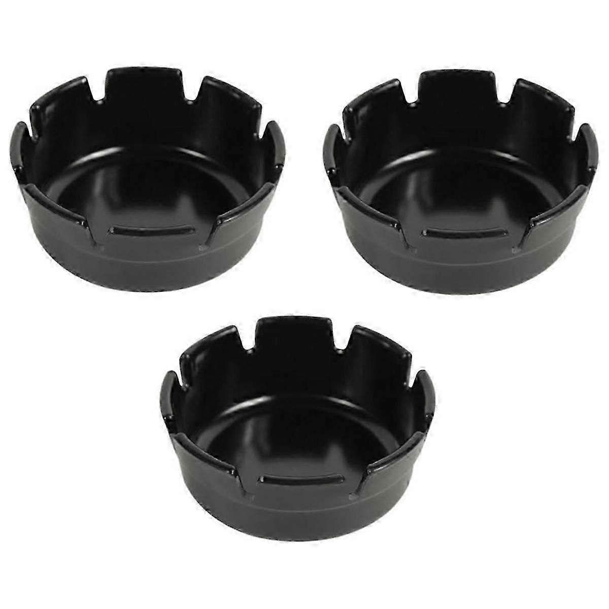 3-Piece Set of Anti-Fall and Non-Breakable Ashtrays,Perfect compatible Bar/Restaurant Use- & Stackab
