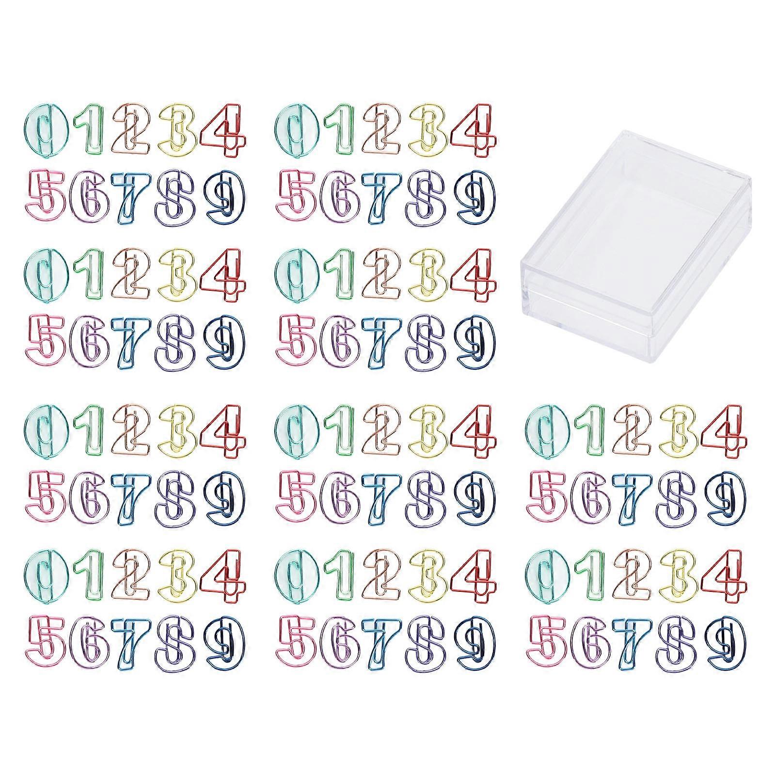 Number Your Pages: 100Pcs Number Shape Paper Clips - Funny Bookmark with Strong Clamping