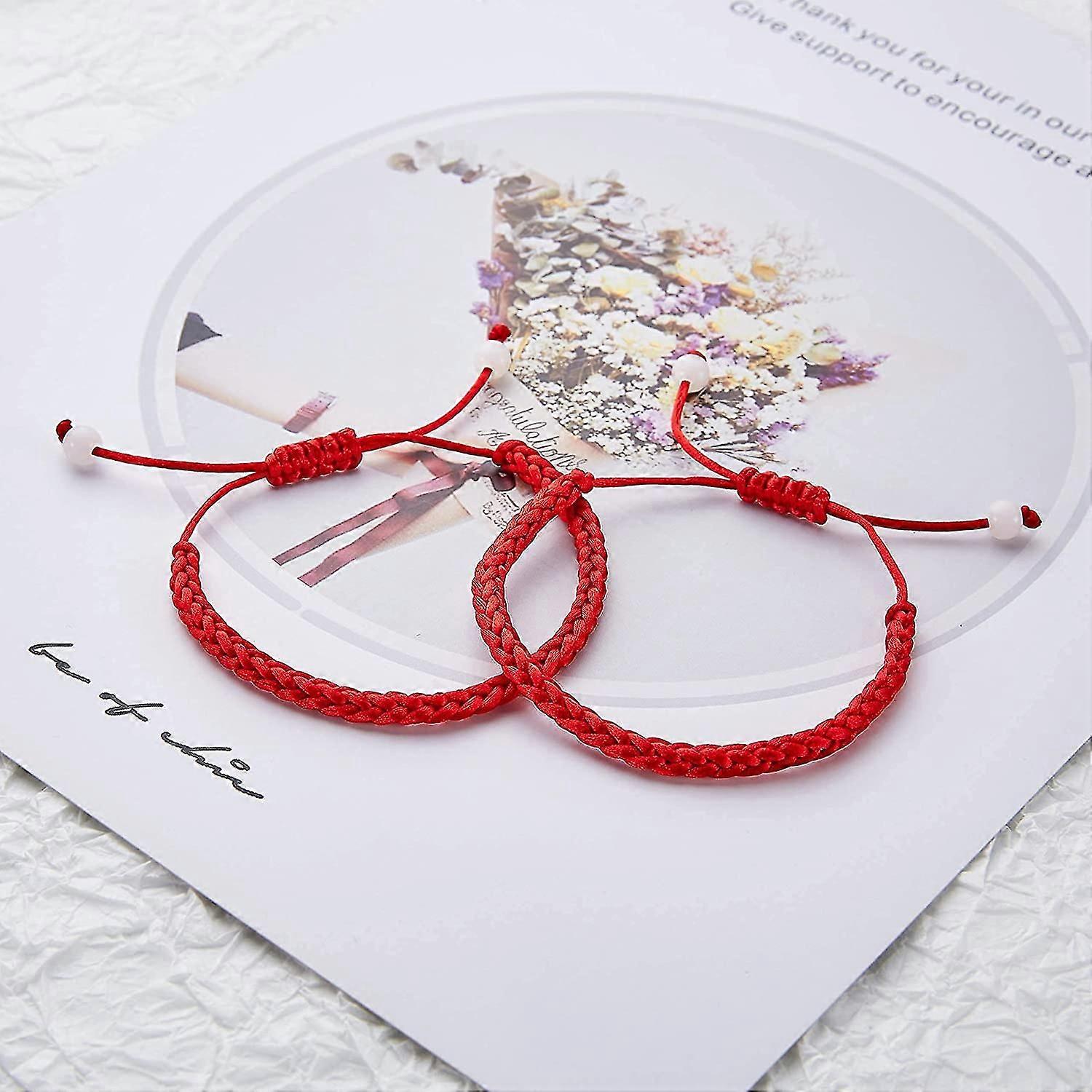 Red String Of Fate Good Lu Protection Couples Brlets For Boyfriend And Girlfriend Him And Her Long Distance Relationships Gifts,7651