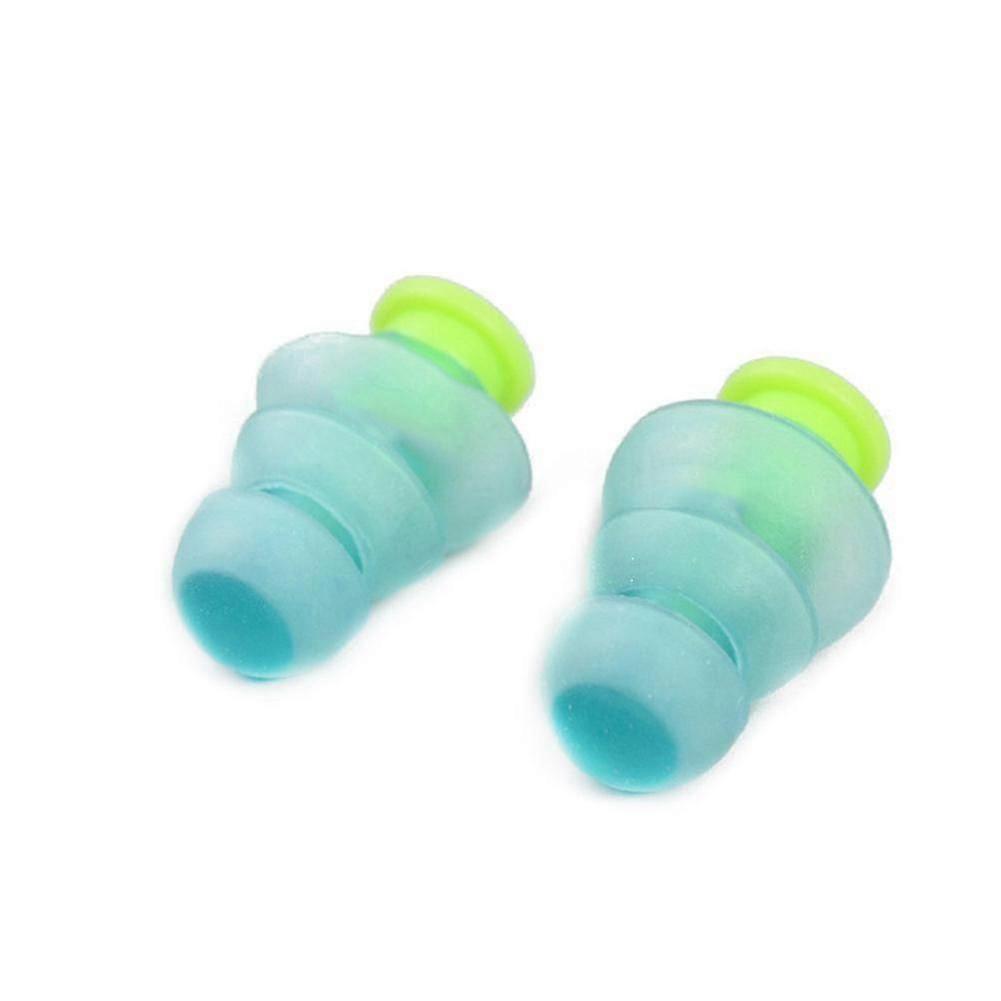 Noise Cancelling Earplugs Silicone Hearing Protection Earplugs (1 Pair, Blue)