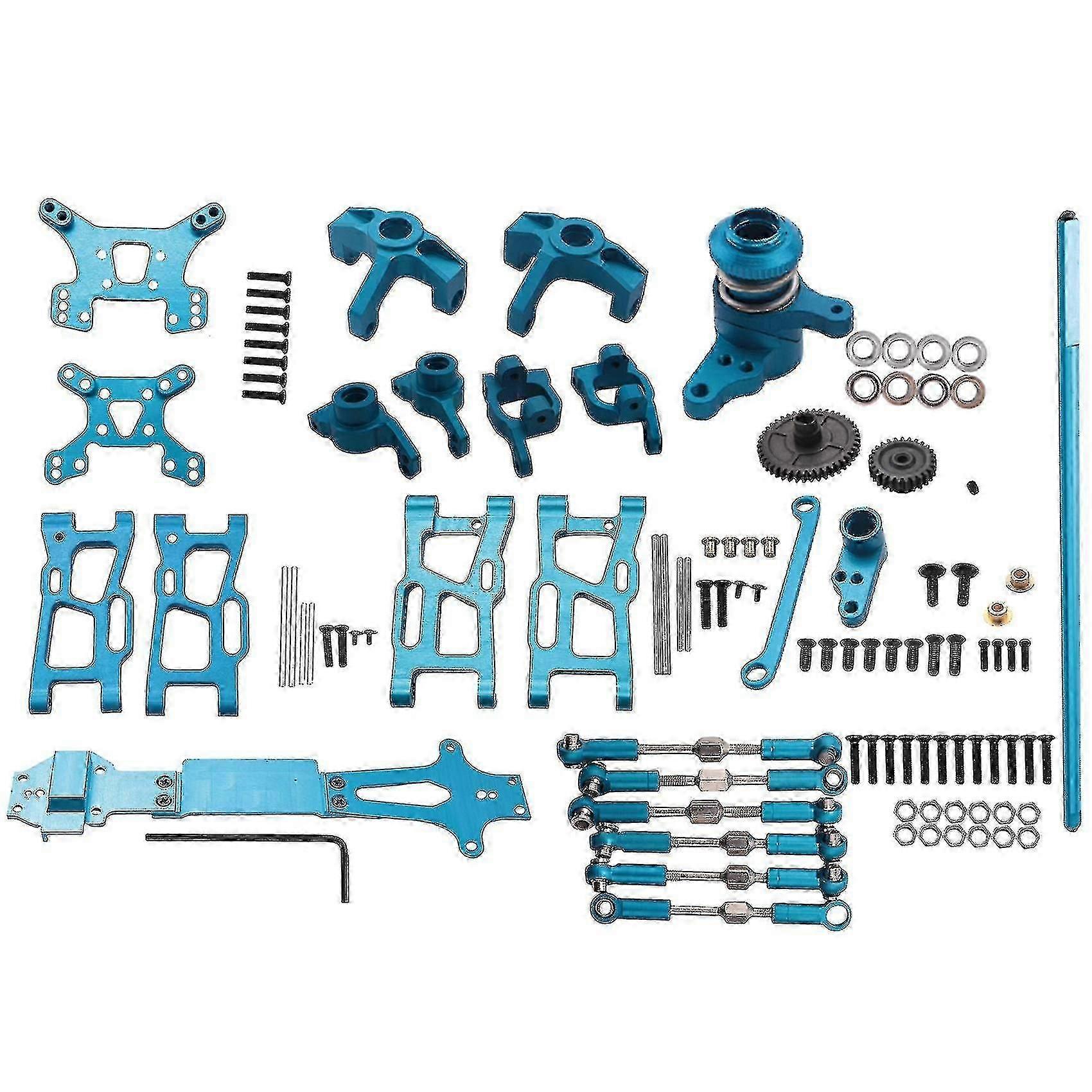 For 1:14 144001 Rc Car Full Upgrade Spare Parts Metal C Steering Cup Swing Arm Central Drive Shaft