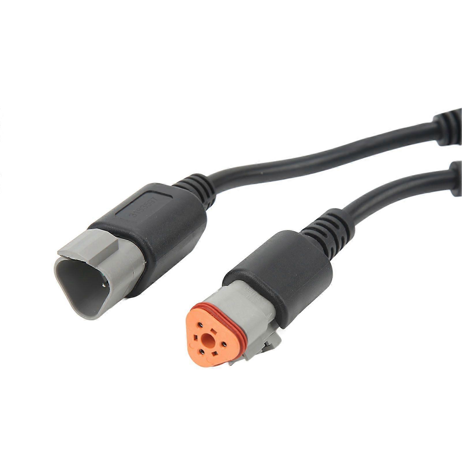 Inline 6 Data Link Adapter Kit Heavy Duty Truck Scanner Diagnostic Tool Replacement for Cummins Engine Without Storage Box