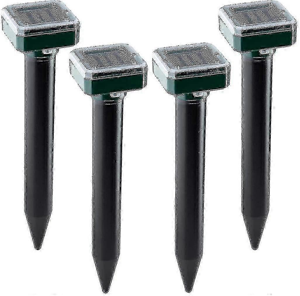 Solar Power Ultrasonic Mole Repellents, Upgrading Mole/mouse Etc 4pack
