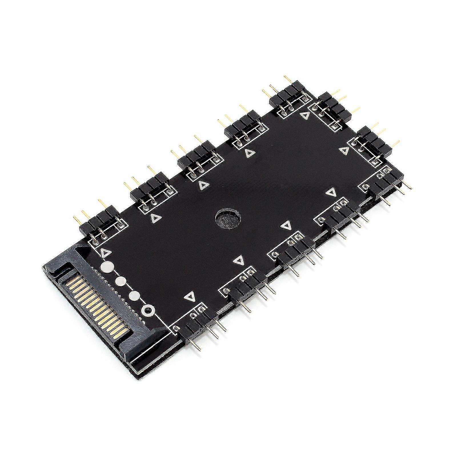 LED Splitter 12-port Hub with 5V 3-pin Extension Cord, Perfect for Lots of RGB - Hub for Connecting and Controlling Multiple RGB LED Devices