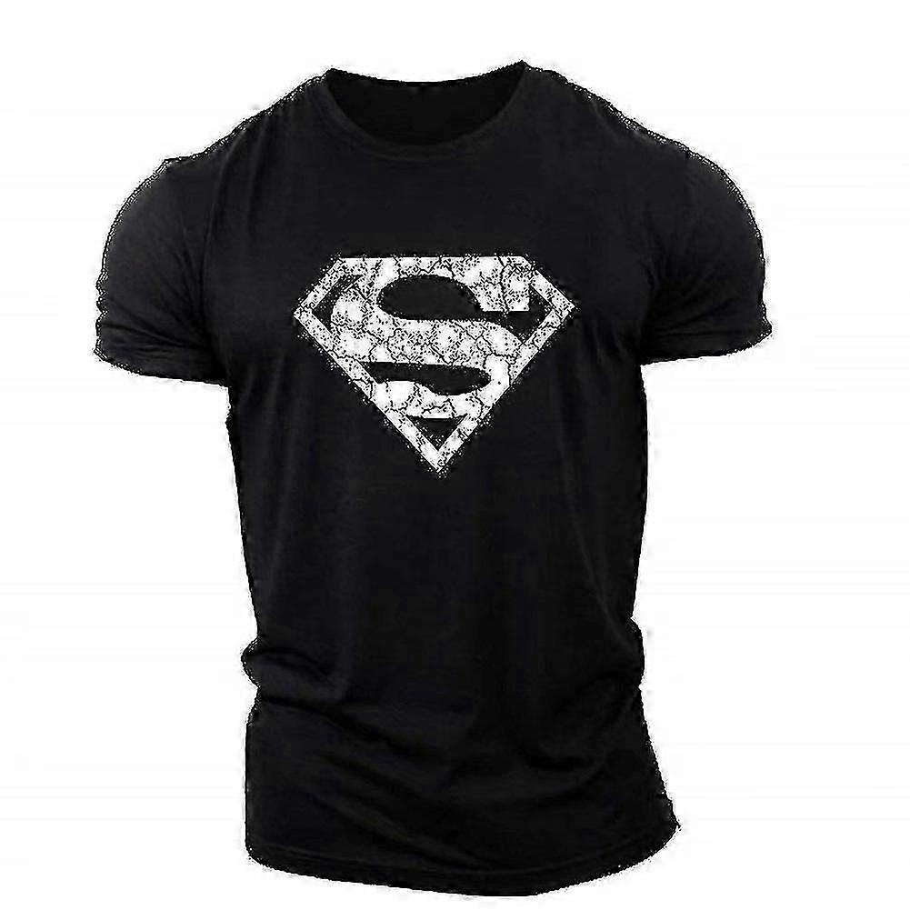 Superman Vasküler Spor Salonu Antrenman Üst Kısa Kollu Tişört