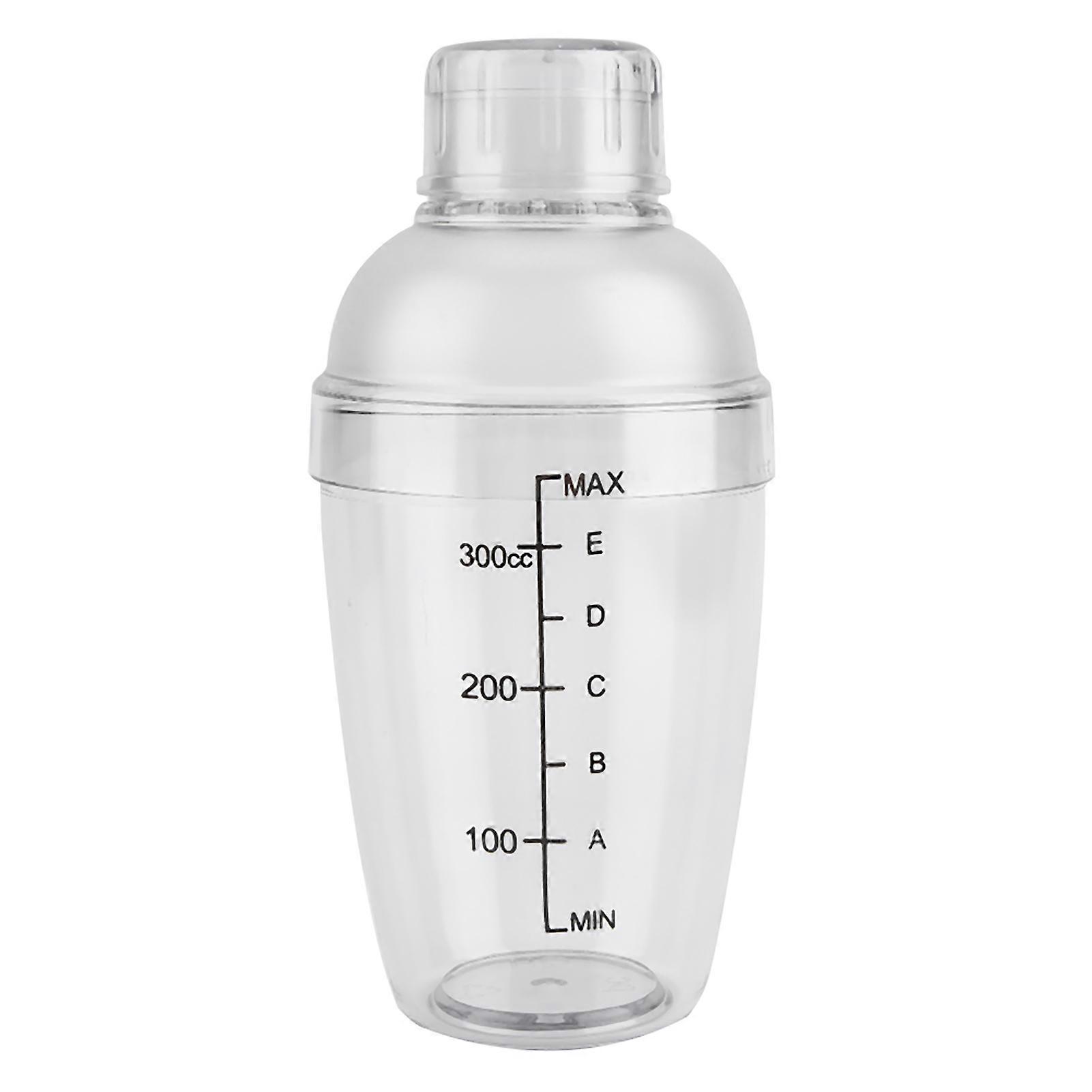 Leak-proof transparent cocktail shaker with graduated tool