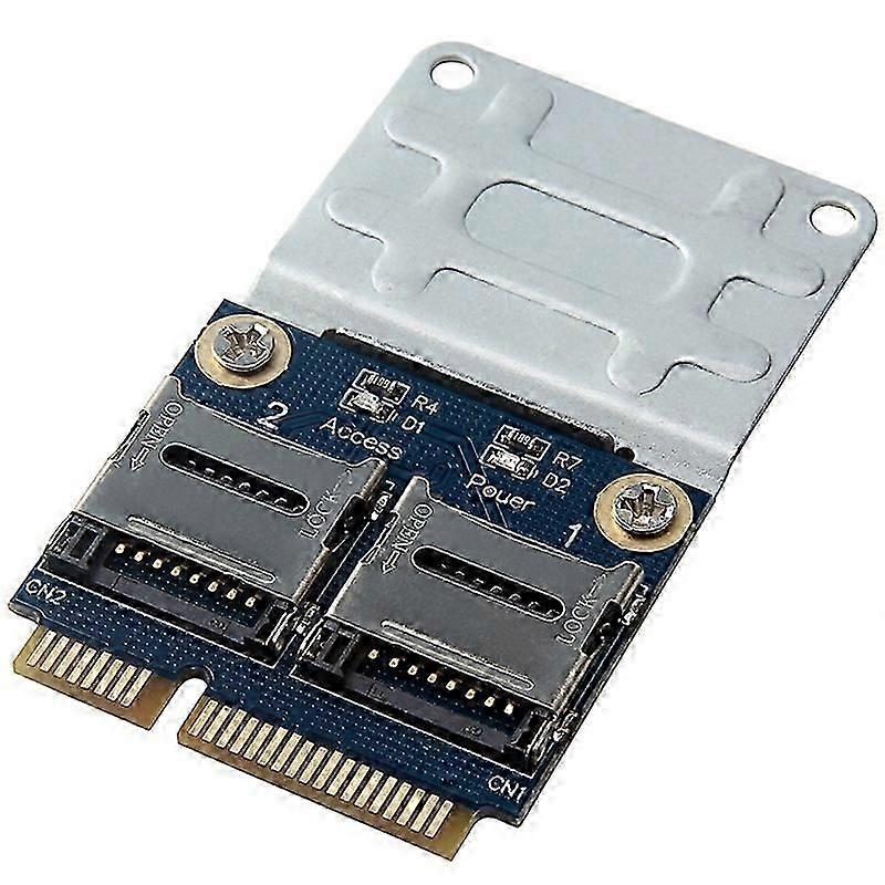 2 SSD HDD suitable for Laptop Dual - SD SDHC SDXC TF to Mini PCIe Memory Card Reader MPCIe to 2 Mini-Sdcards