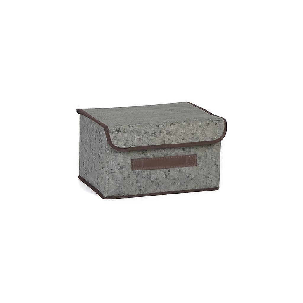 Foldable Storage Boxes with Lids Non-woven Organizer Containers Baskets for Toys Shelves Clothes Papers and Books etc. S GY