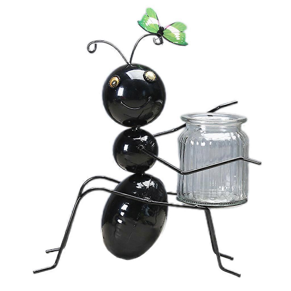 تماثيل حشرة الحشرات المعدنية فن الحديد نملة البيتلز الخنفساء الجراد حديقة الحلي غرفة سطح المكتب وعاء النبات ديكور المنزل