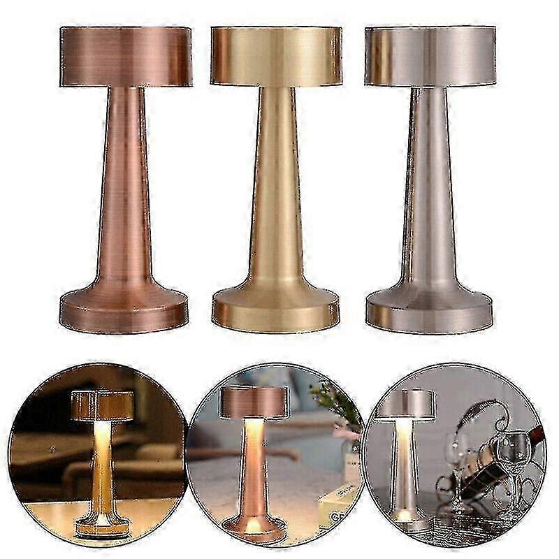 Rechargeable LED Table Lamp with Touch Sensor for Bedroom and Restaurant Decor