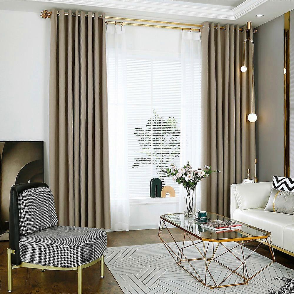 Rideaux occultants pour chambre à coucher Rideaux isolés pour le salon, ensemble de 2 panneaux (53 * 95 pouces)