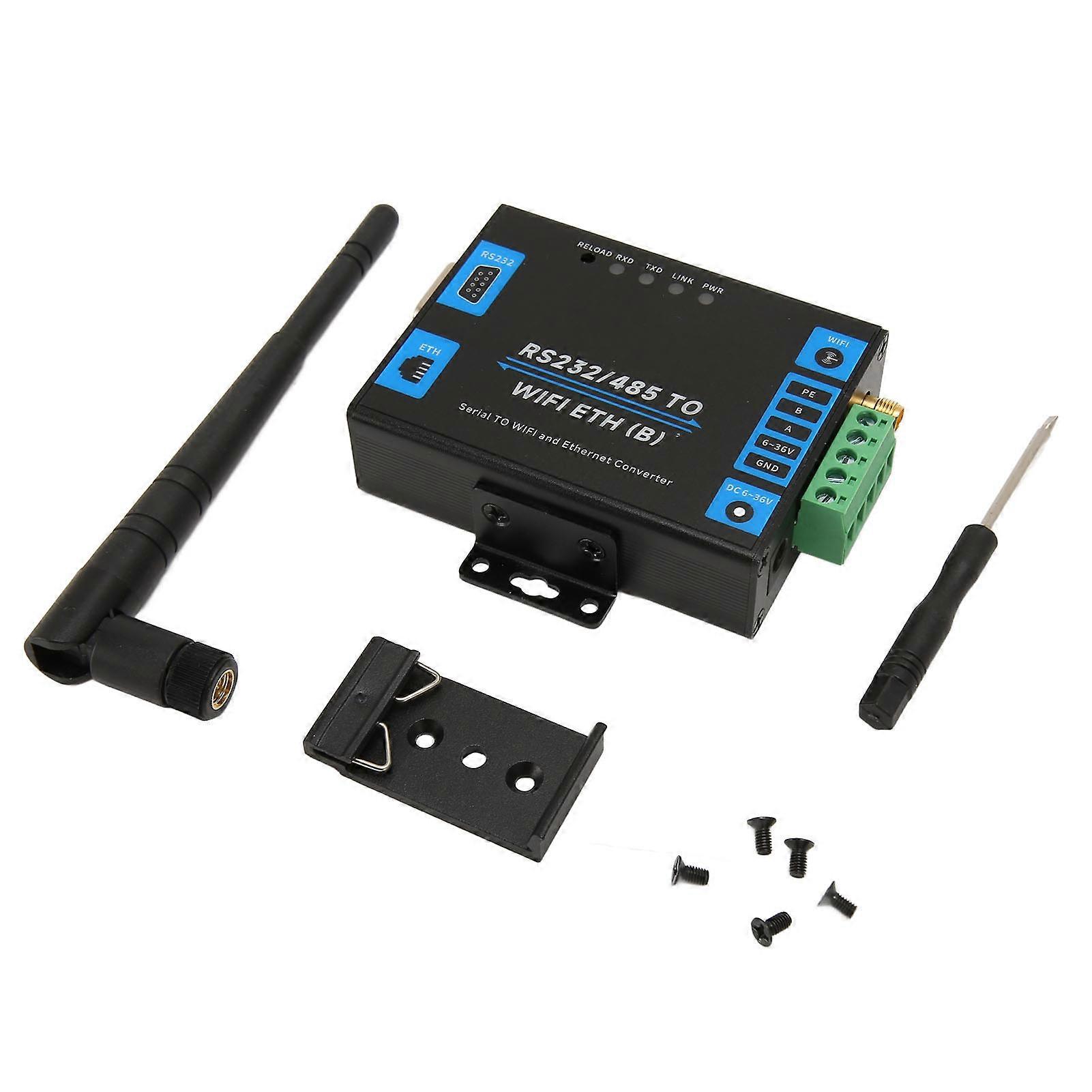RS232 RS485 Adattatore da seriale a Ethernet Trasmissione professionale trasparente da seriale a WiFi Convertitore wireless Ethernet