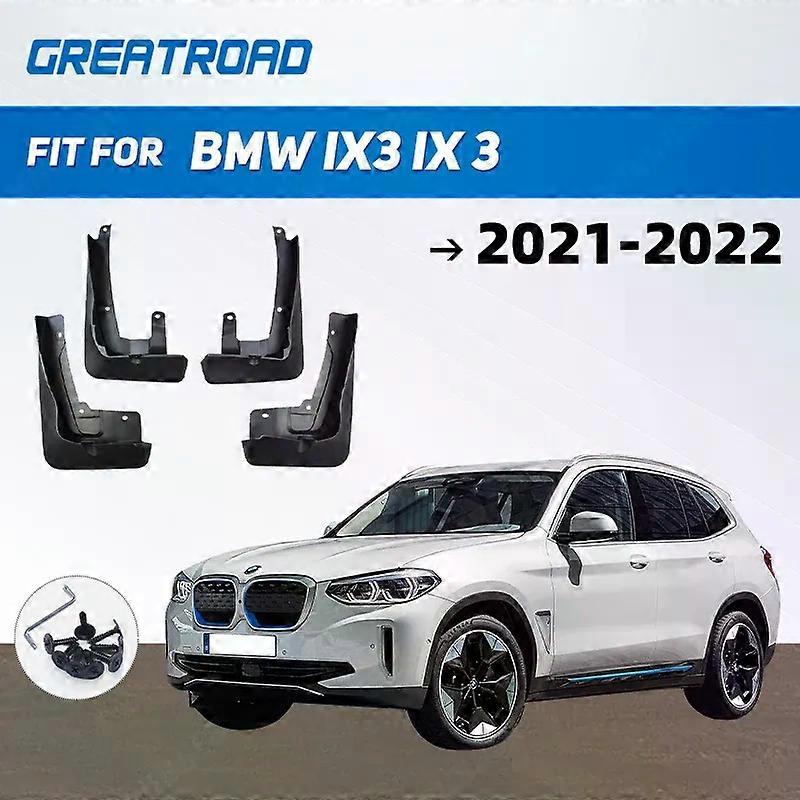 Exquisite 4x Mud flaps Fenders For BMW IX3 IX 3 2020 2021 2022 Electric IX3 Mud flaps splash Guards Fenders Mudguard Mud Flap Fender
