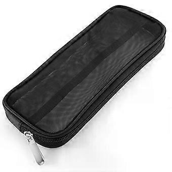 Fashion Women Black Cosmetic Toiletry Bag Tools Mesh Girl Brush Makeup Bags Kit Pouch Wash Storage Bags Accessories