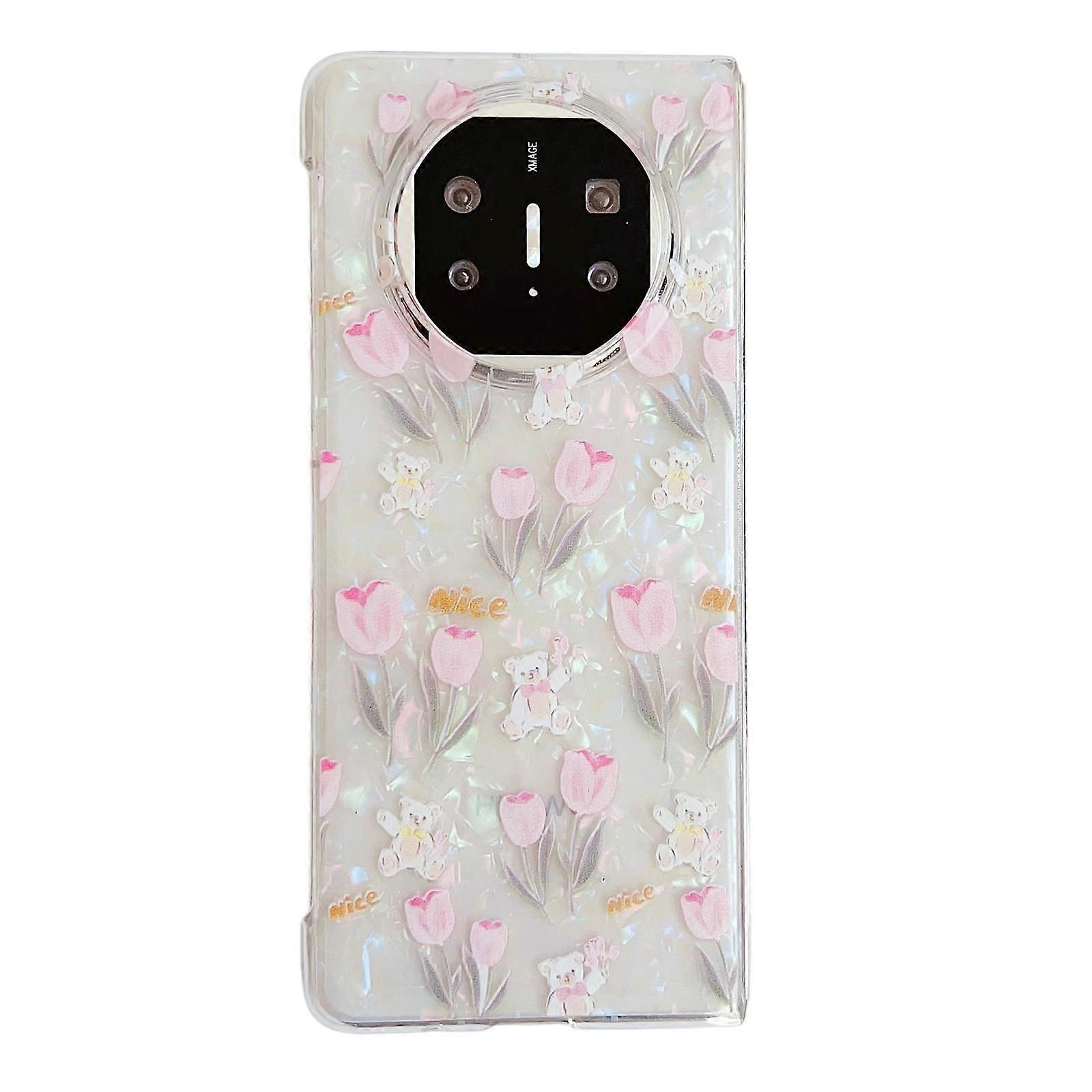 Flower Pattern PC Case For Huawei Mate XT Ultimate Design