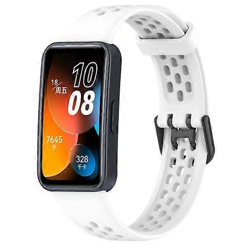 For Huawei Band 8 Solid Color Breathable Silicone Watch Band