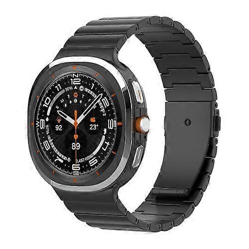 For Samsung Galaxy Watch Ultra 47mm One Bead Flat Buckle Pure Titanium Watch Band