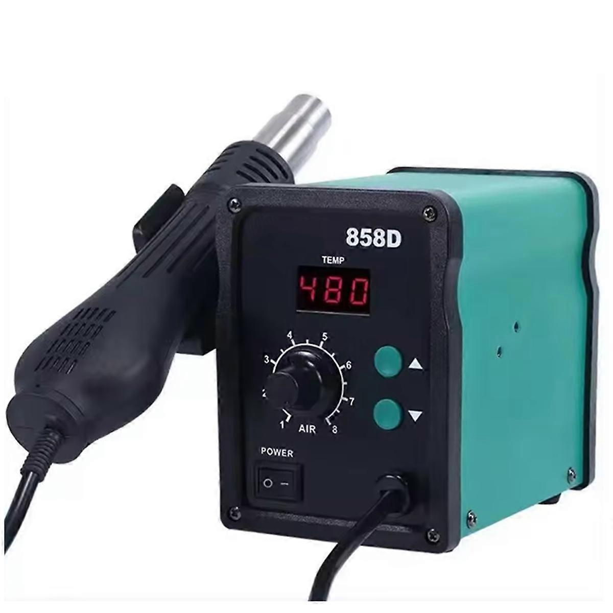 858D محطة لحام الهواء الساخن 700 واط 220 فولت BGA محطة إعادة صياغة الحرارة LED شاشة رقمية محطة لحام إصلاح الاتحاد الأوروبي التوصيل