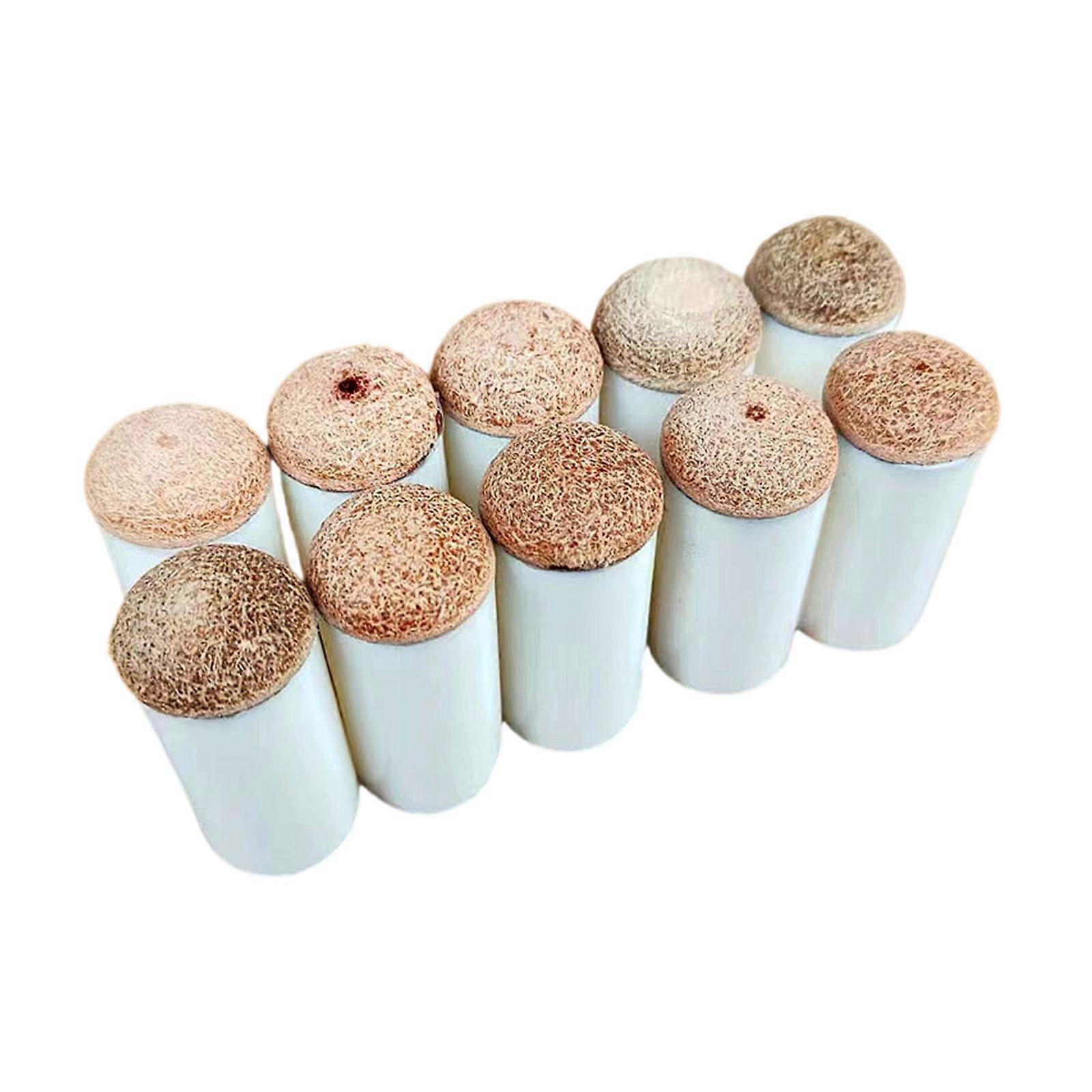 10 Adet Slip on Havuz Cue İpuçları Havuz Cue İpucu Kapakları Bilardo Cue İpuçları Snooker ve Havuz Cues kahverengi için Yedek Koruyucular