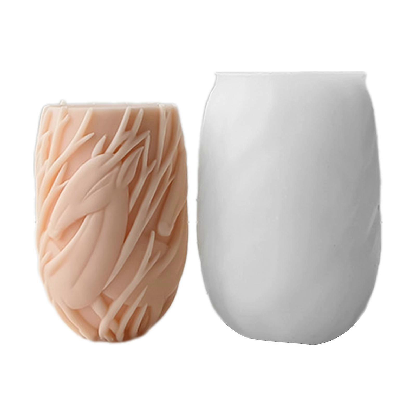 Practical Silicone Molds for Relief Cylinder Scented Candle and Home Decors Functional Moulds for Craft Enthusiasts