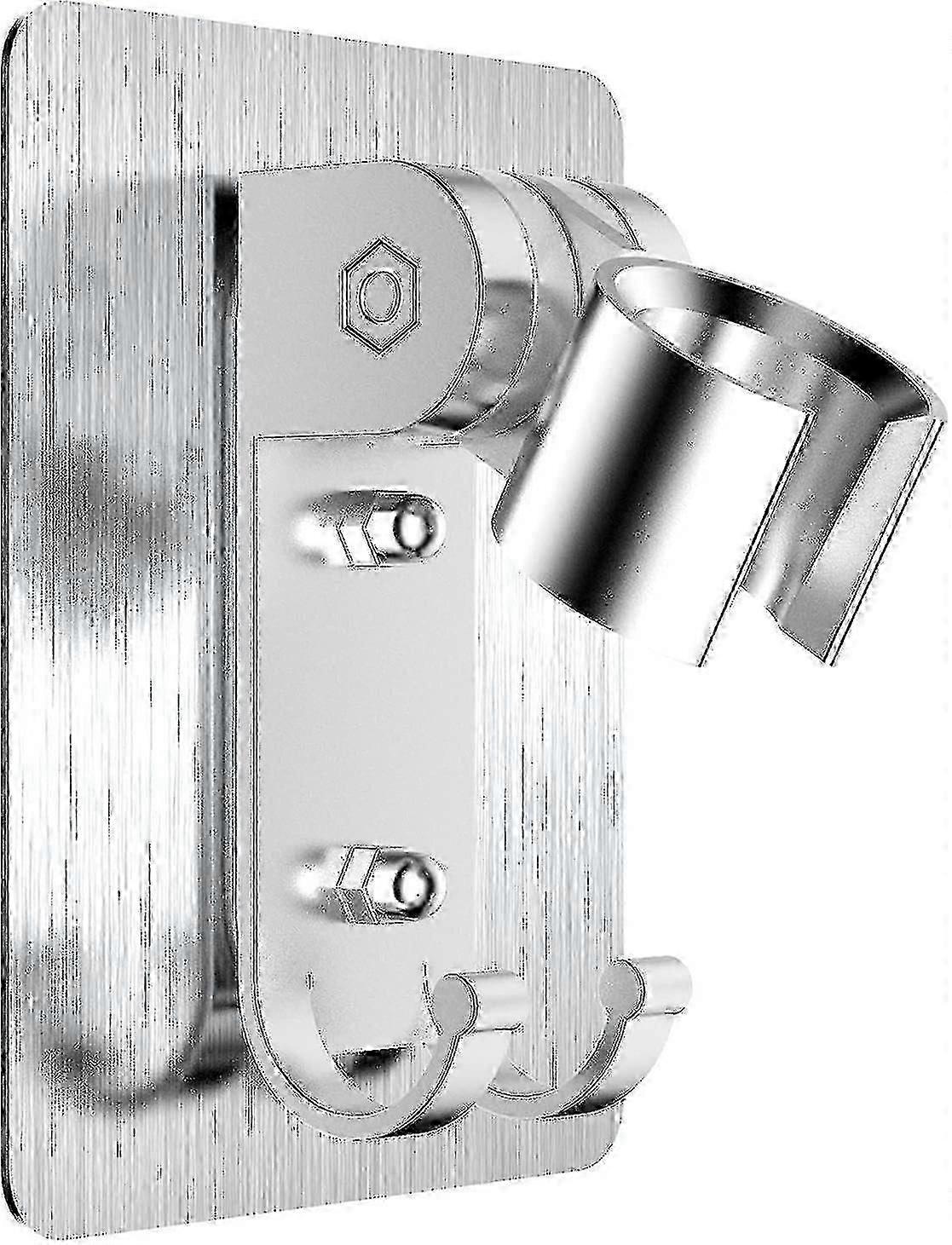 調整可能なシャワーブラケット - ドリルの取り付けなし、強力な接着剤またはネジの取り付け、90度回転(1個)