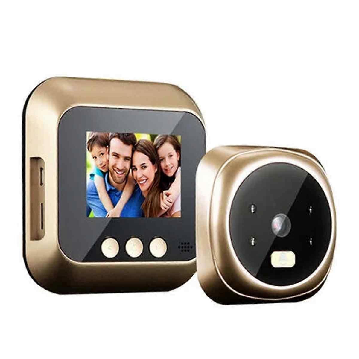 Digital Door Mirror with 2.4" TFT LCD, 135° Video Doorbell Intercom for 30-110mm Doors