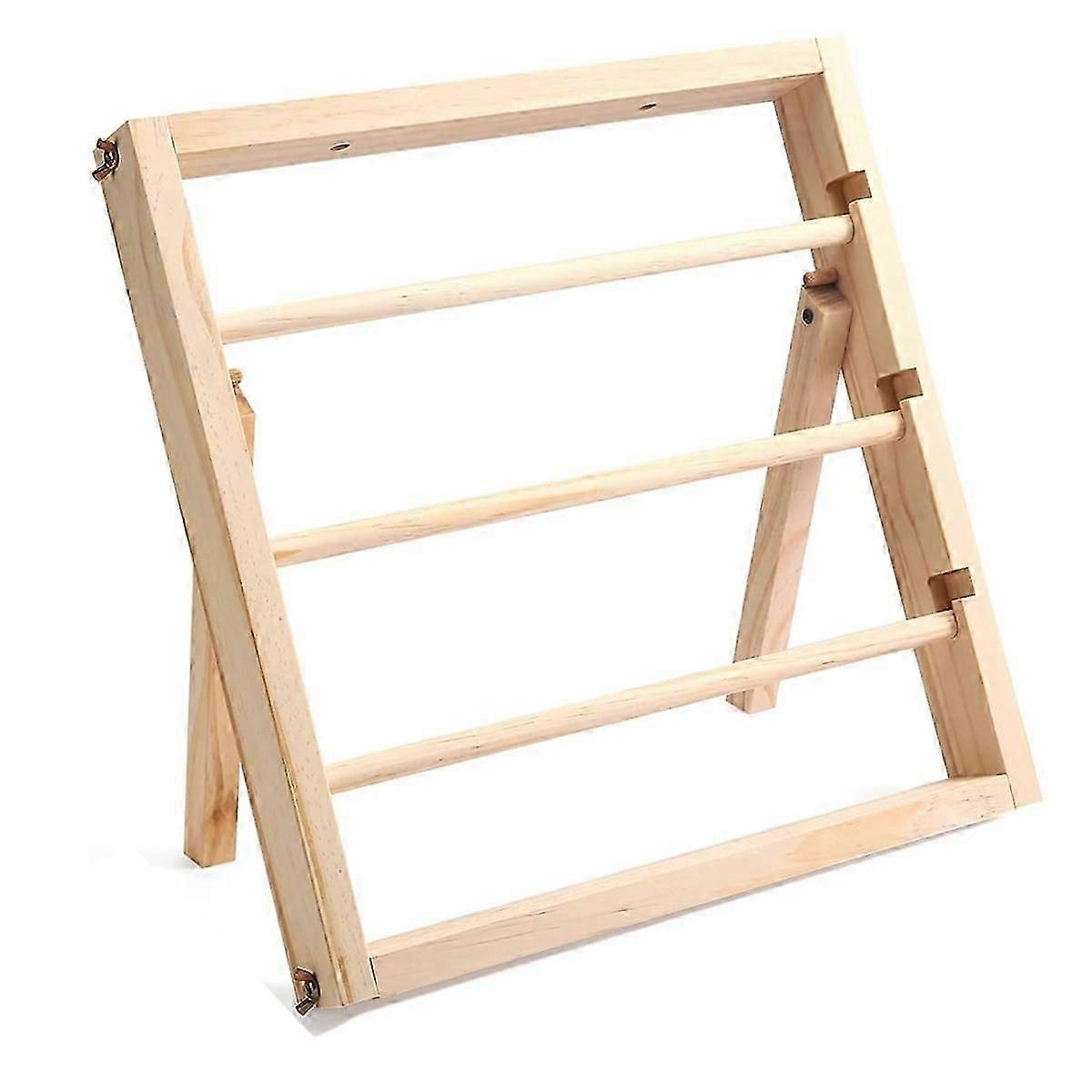 Ribbon Storage Rack - Wooden Ribbon Spool Holder for Craft Mesh Ribbon and Washi Tape Arts and Craf