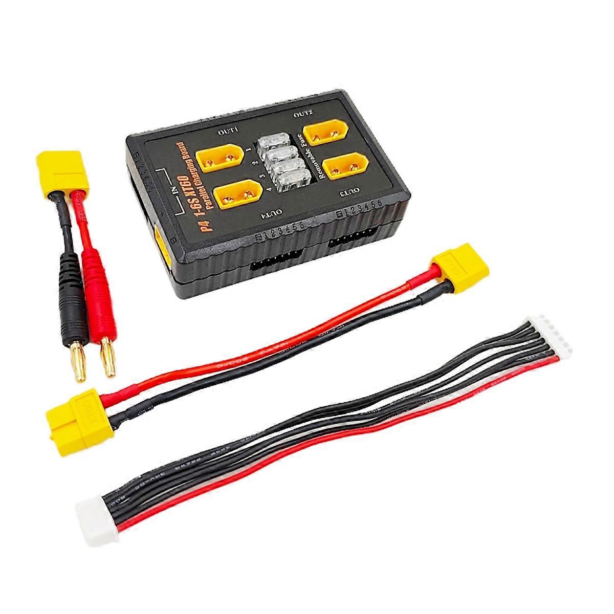 P4 1-6S XT60 Plug Parallel Charging Board for Rc Battery