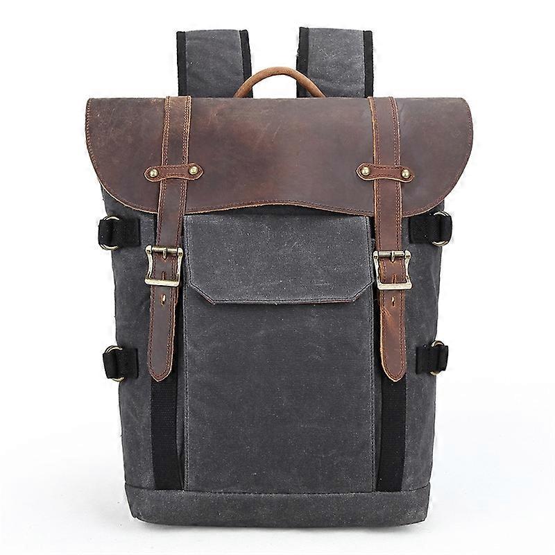 Sac à dos en toile imperméable avec compartiment pour ordinateur portable, support de trépied