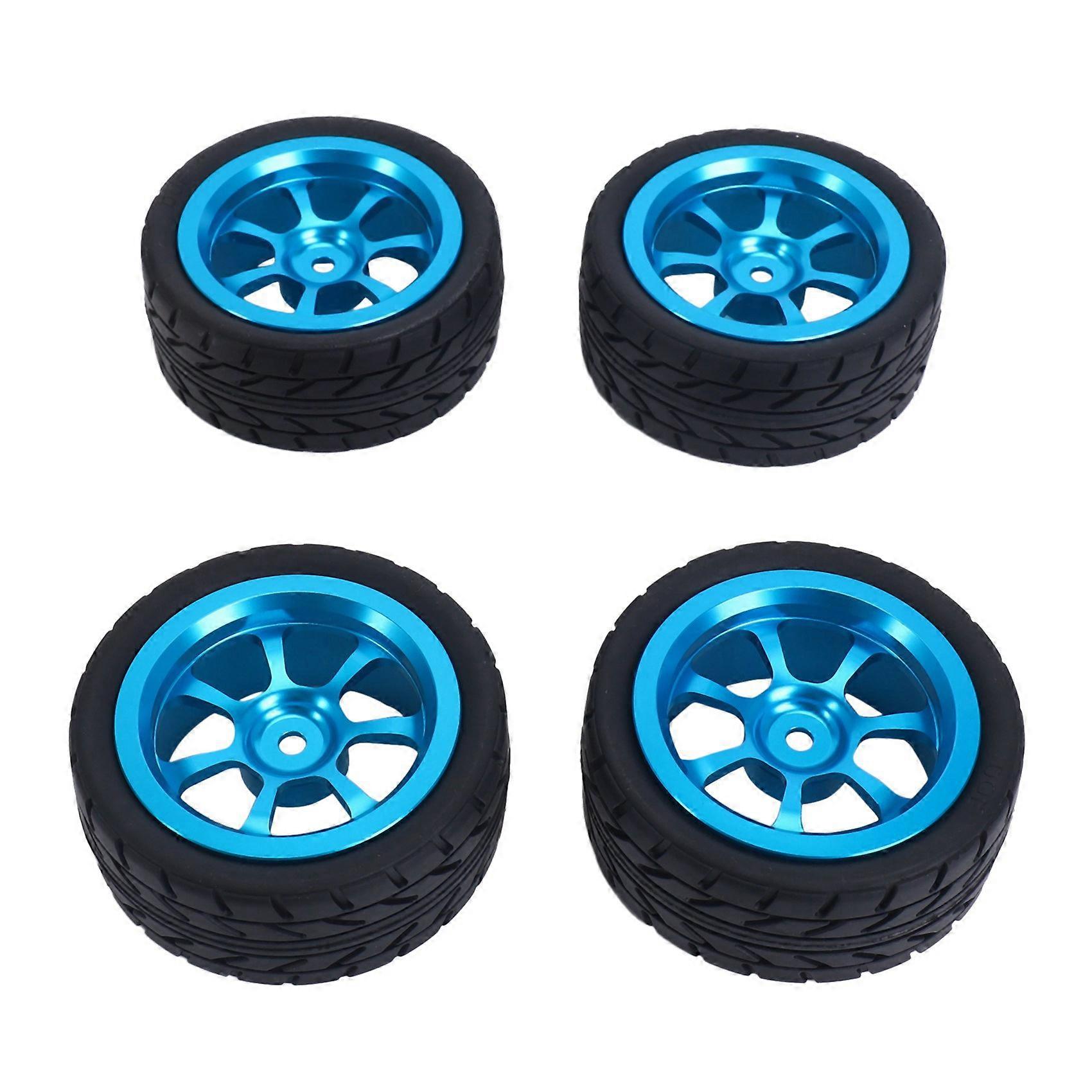 65mm Rubber Tires for Wltoys 144001 A959 A959-B 124019 124018 RC,Blue