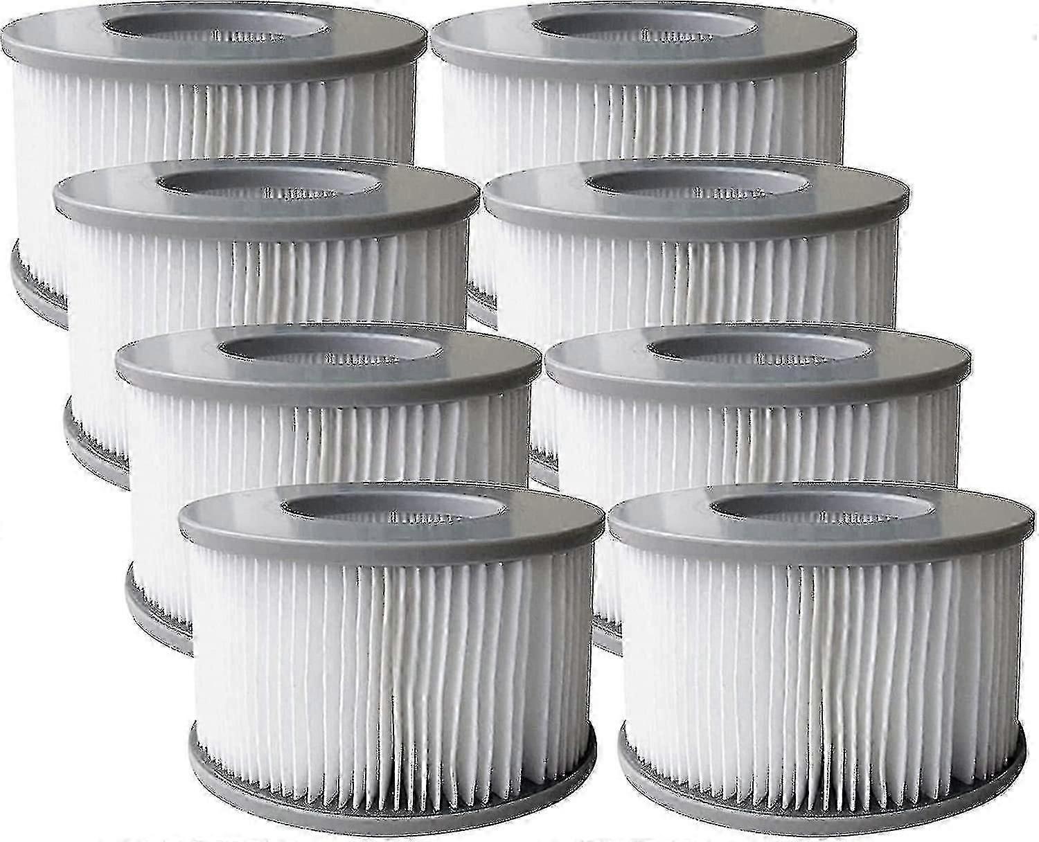 Pack Of 8 Replacement Filter Cartridges For Mspa Inflatable Pool, Jacuzzi