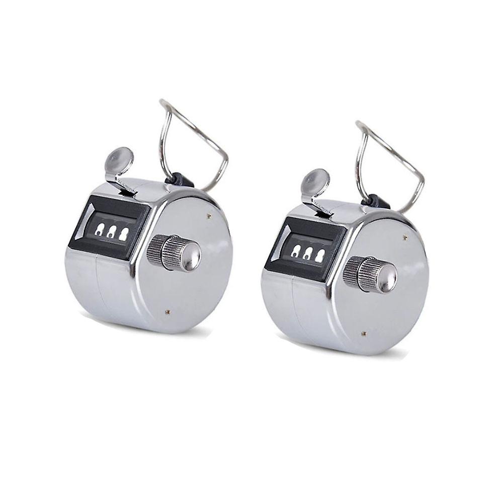 Manual Counter Clicker Step Counter - 4 Digit Mechanical Quantity Counter Without Battery Operation - Metal Case With Ring For Finger Holding