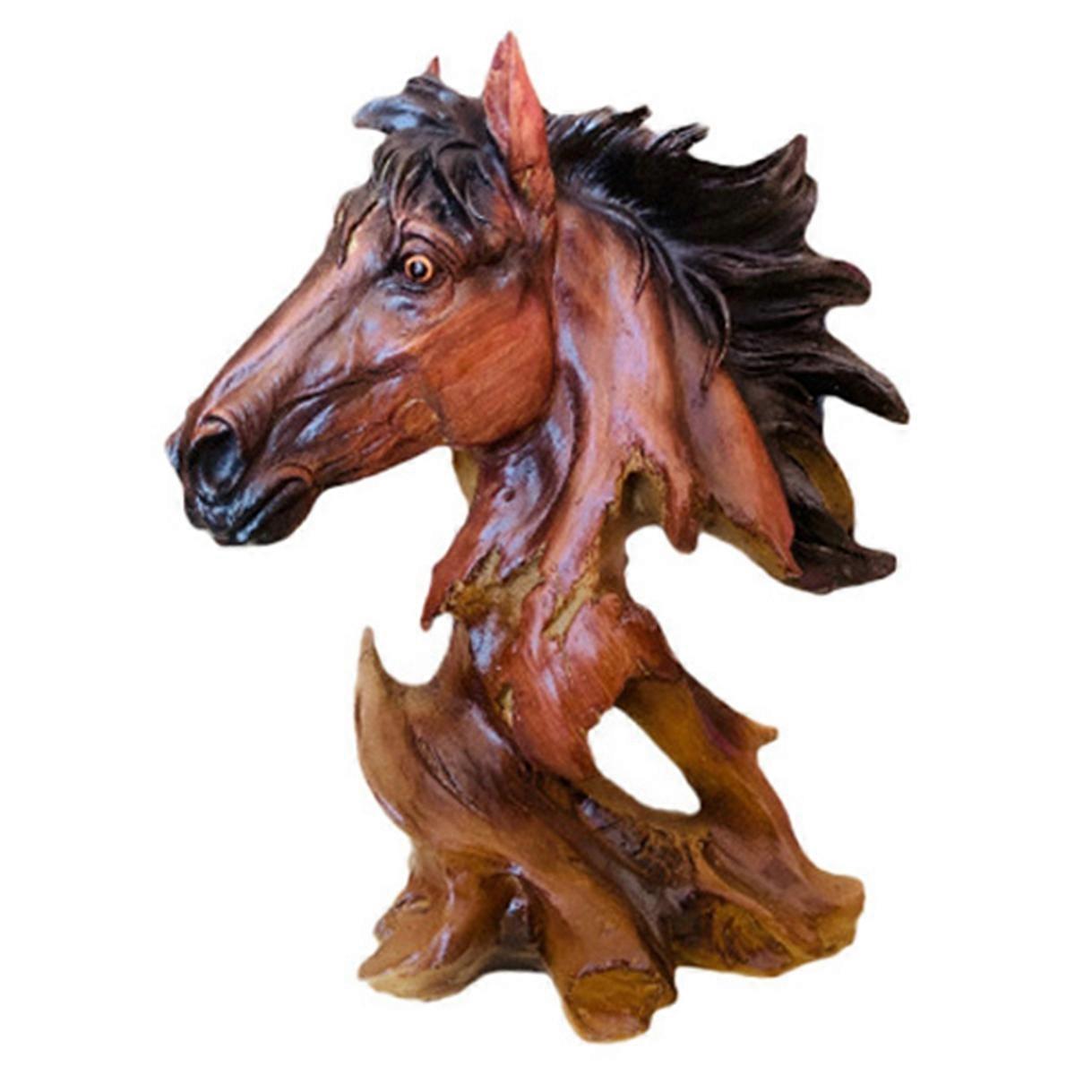 C Imitation Root Animal Head Statue, Retro Sculpture