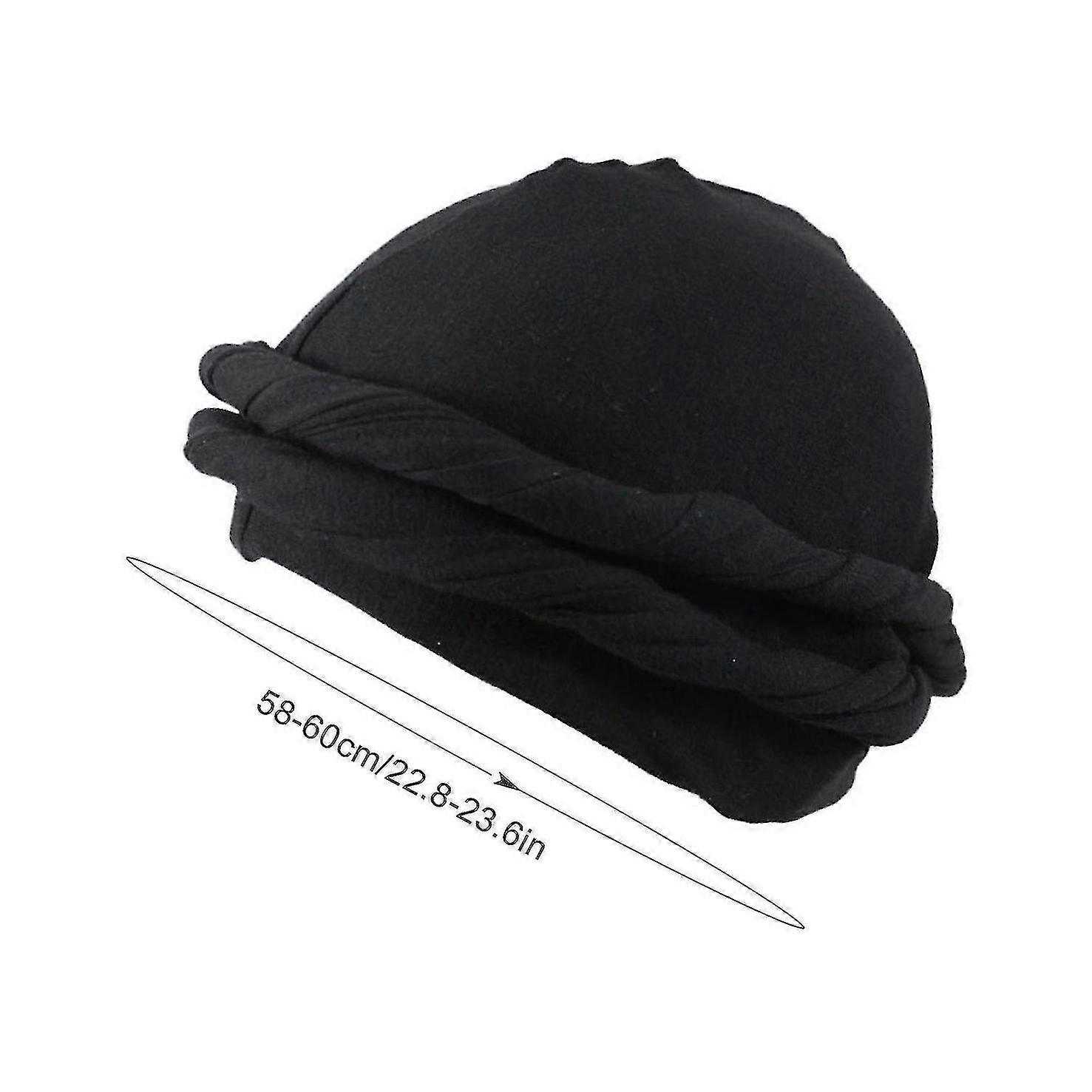 Men's Headwrap Hat, Soft and Comfortable Material, with Stylish Braided Design, Satin - Lined for Added Comfort